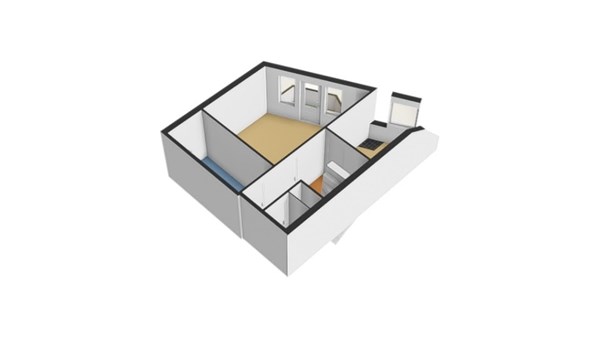 Floorplan - Schiedamseweg 49A01, 3026 AC Rotterdam